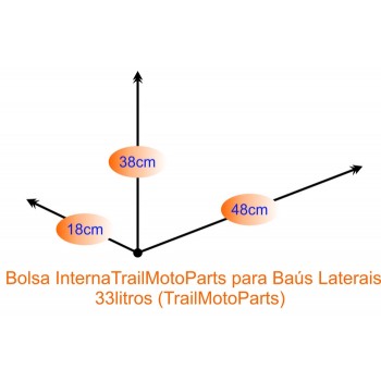 Bolsa Interna para Baús Laterais TRAILMOTOPARTS 33 litros